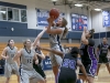 Madison College's Rachel Slaney battles to put up a shot during a game at home.