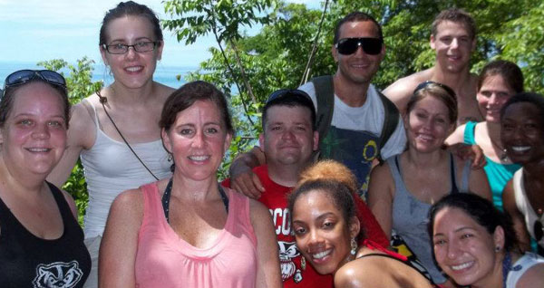 Students of Madison College studying abroad in Costa Rica.