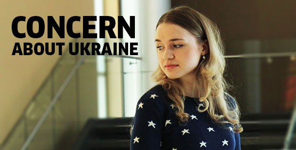 Madison College student Iryna Petruniak is a native of Ukraine and is concerned about her family members who still live there.