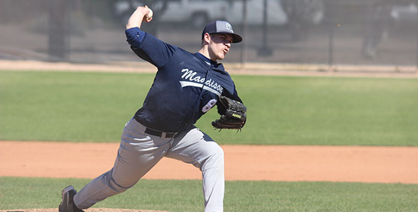 Not+Madison+College+pitcher+Kyle+Krings.+He+has+fought+his+way+back+from+two+ACL+tears.+He+is+pitching+in+great+form+for+the+WolfPack+so+far+this+season.