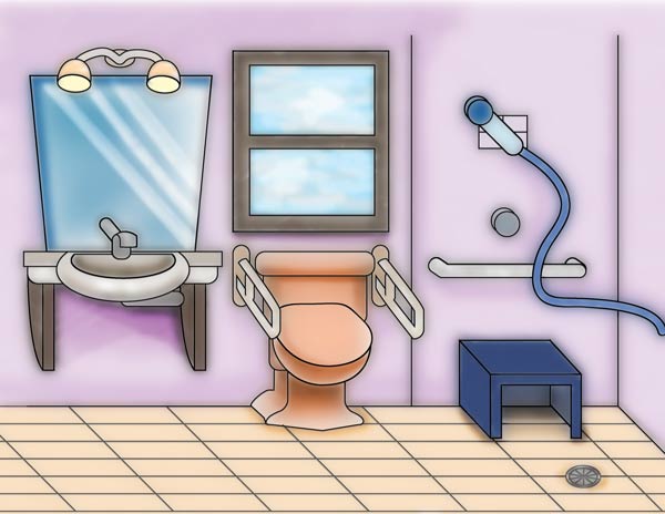 accessible bathroom illustration