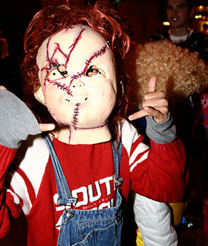 You never know who you’ll meet on State Street as part of the annual Freakfest celebration in downtown Madison. In 2008, it was “Chucky." Costumes of all sorts, at right, will be on display at this year’s celebration on Friday, Nov. 1.