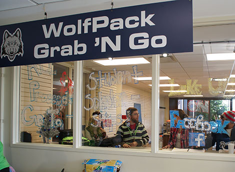 Coffee and other convenience items are available at the new Grab N Go store at West Campus.