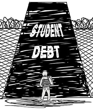 Student debt illustration