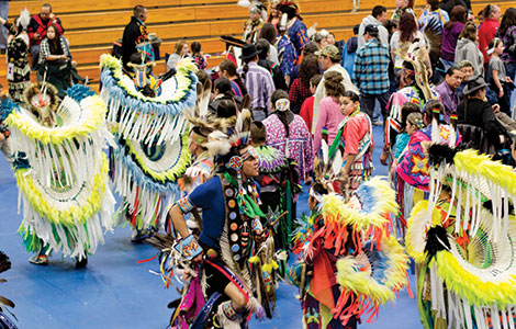 Dancers and guests filled the Redsten Gymnasium at the Truax campus for the 2011 Madison College Pow Wow.