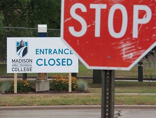 The Anderson Street entrance and parking lot will be closed while construction continues for the next two years.