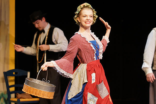 Cinderella played by Stephanie Frank in “Gadzooks! Cinderalla! (It ain’t Shakespeare!)” at the Bartell Theatre.