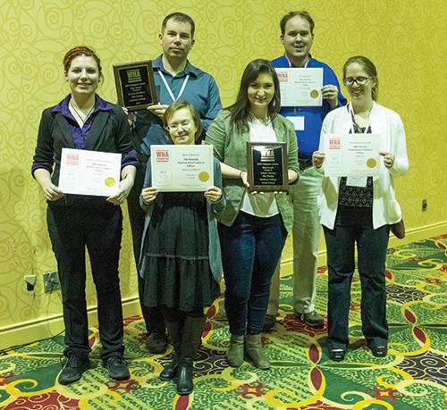 The Clarion staff won several awards at the Wisconsin Newspaper Association annual convention in Middleton.