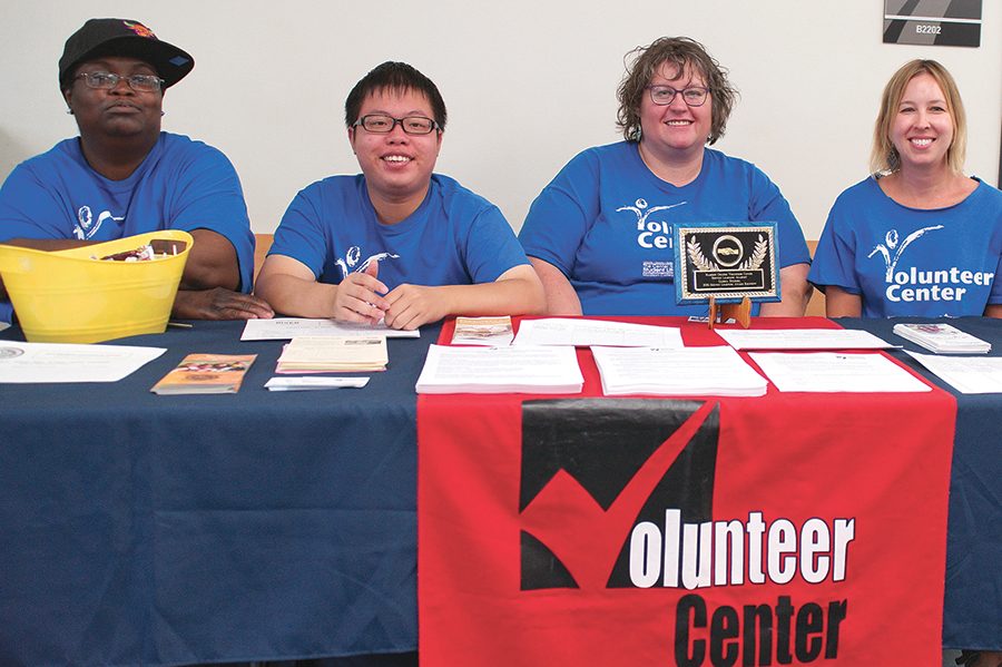 Members of the Madison College Volunteer Center promote the new Service Learning Academy during WolfPack Welcome