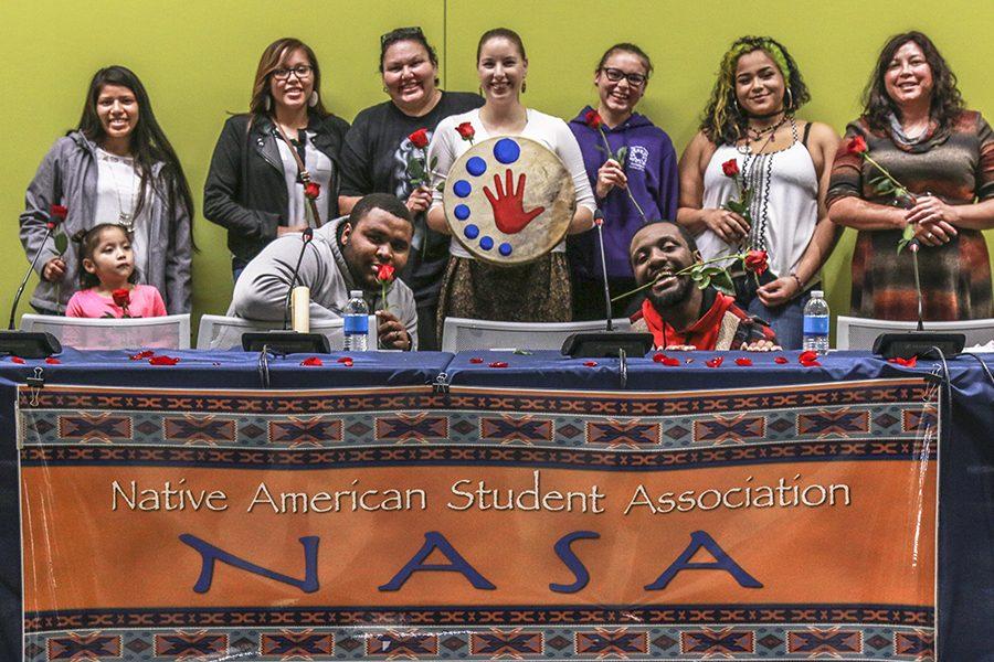 Members of the Madison College Native American Student Association pose for a photograph with some of the panelists from an event the group sponsored at the Truax Campus titled “The Power of Native American Women: Resilience and Strength in Healing.”