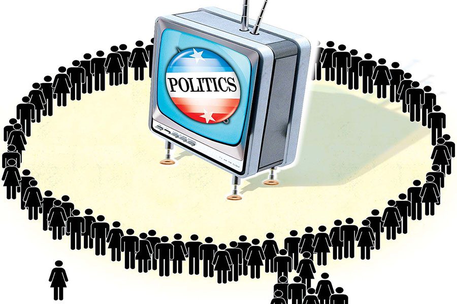 TV politics illustration