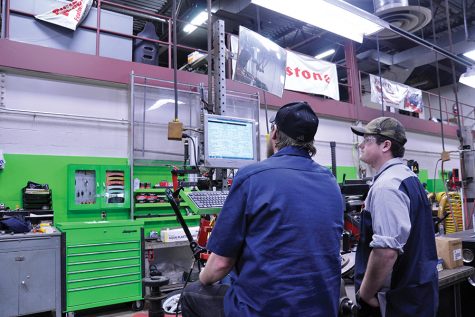 When students get their cars serviced at one of the college's student labs, they only pay for parts, not labor.