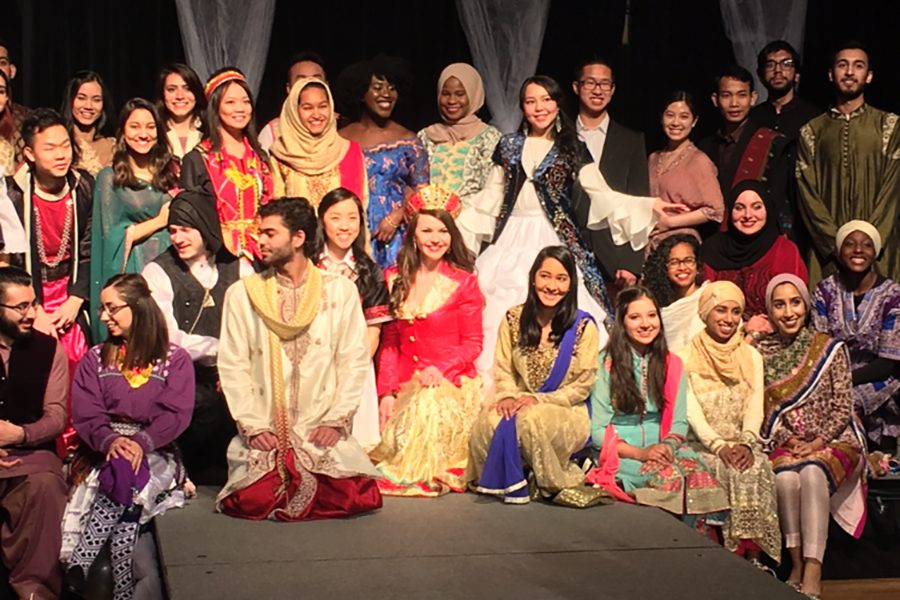 Students participate in “Runways of the World” fashion show.