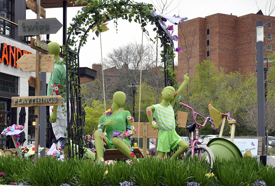 A visual marketing class project blossoms at Madison's Hilldale Mall.