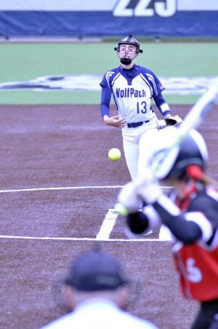 Pitcher Emily Wiederholt led the softball team this season with nine wins.