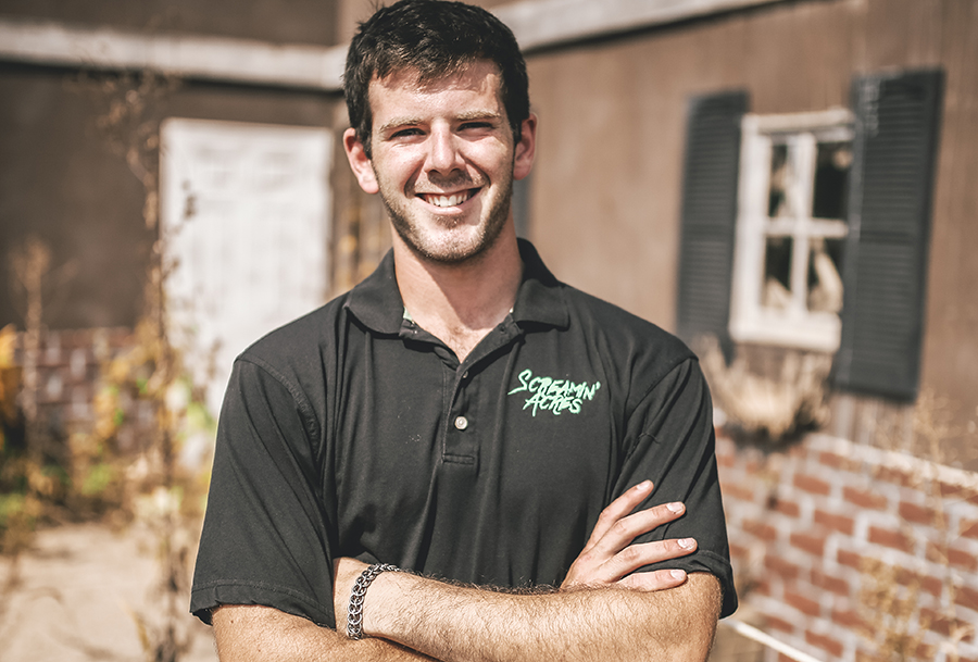 Former Madison College student Jacob Eugster has been frighteningly successful in his seven years as owner of "Screamin' Acres."