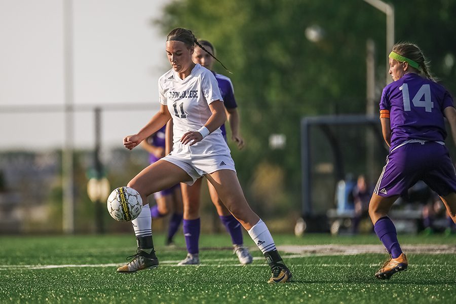 Britt Schumann set the career scoring record for the Madison College women’s soccer team in just one season.