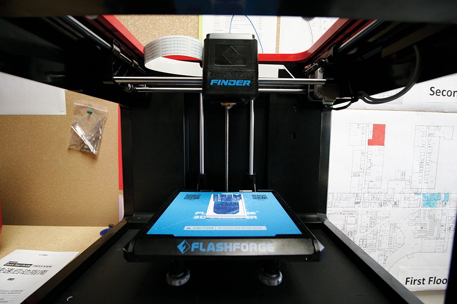 The Truax Camps STEM lab features new 3D printers. College officials are planning to add 3D Printers to an expanded Creator Studio, one that is technologically and disciplinary inclusive.