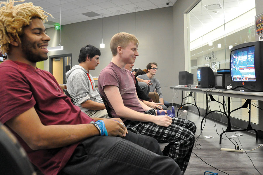 Members of Madison College's Smash Club compete in