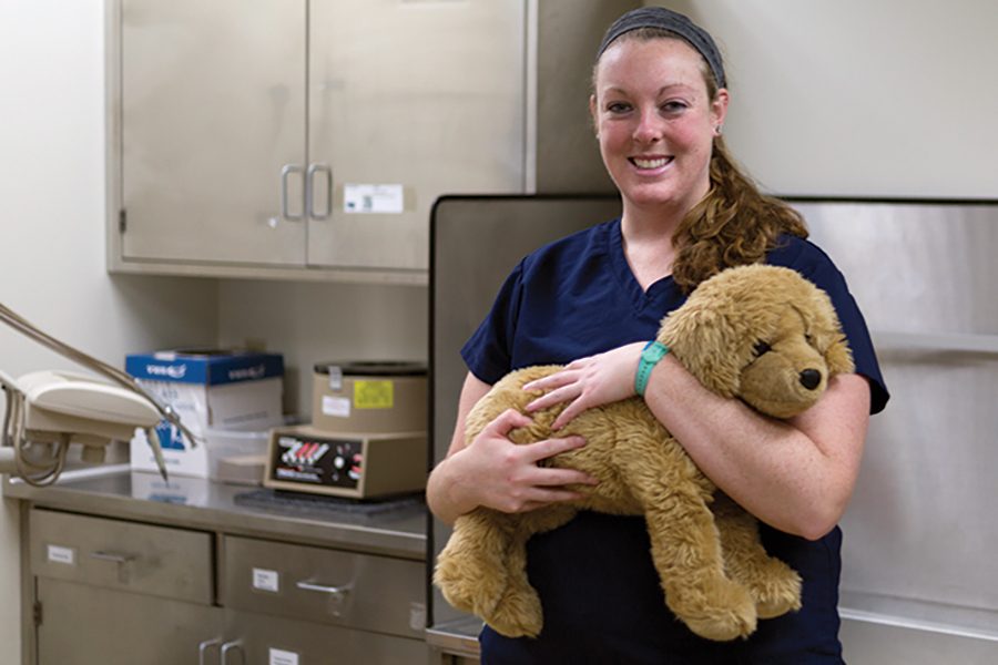Madison College student Ashley Hermanson is in the college’s Vet Tech program and will graduate this May.