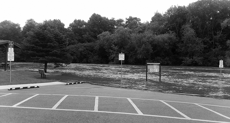 A park in Baraboo experiences flooding problems