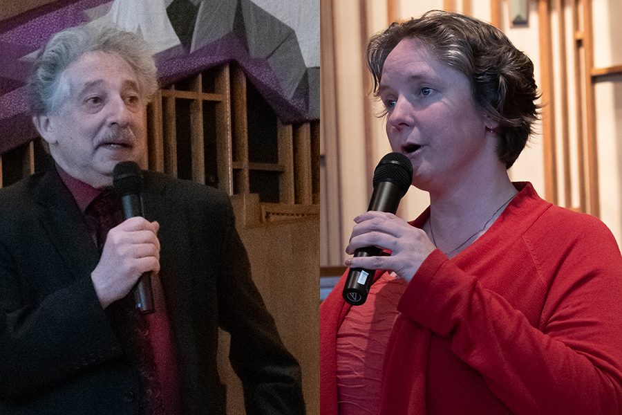 Mayoral candidates Paul Soglin, left, and Satya Rhodes-Conway, right