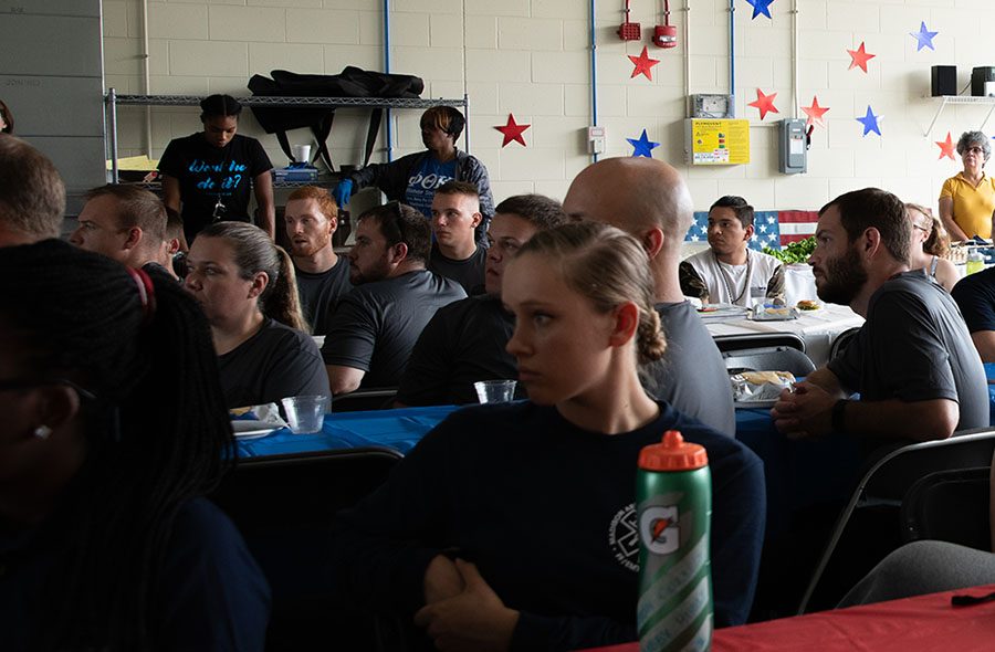 Student attend the National Day of Service and Remembrance luncheon at the Protective Services Building on Sept. 11.