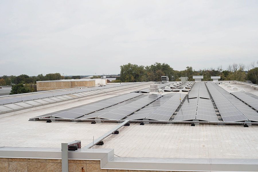 Solar panels have been on the roof of the Truax Campus for a year.