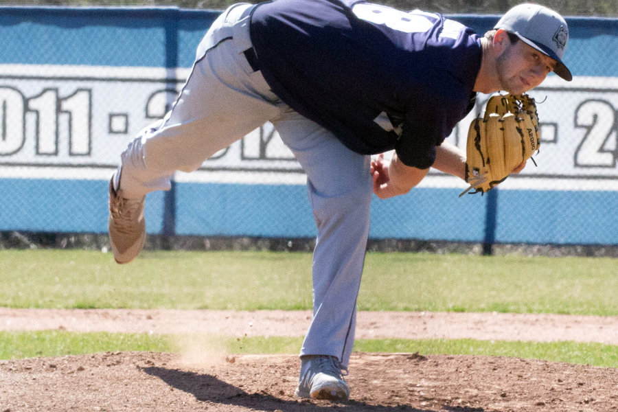 Madison College pitcher Jackson Brown is shown during a game from the 2019 season. The WolfPack baseball team got in four games before the season was cancelled, winning one of them.