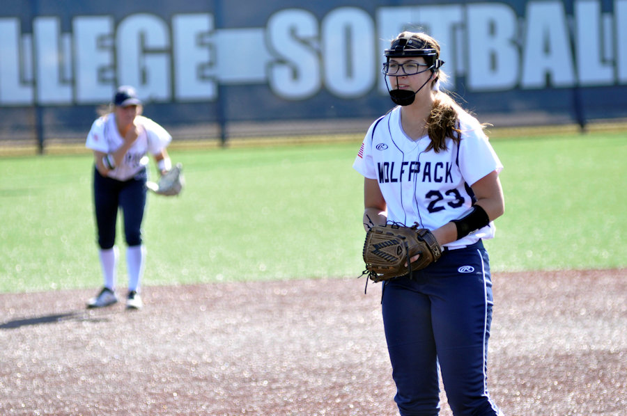 Madison+College+sophomore+Jordan+Martin%2C+right%2C+is+shown+pitching+during+the+2019+season.+Martin+pitched+the+WolfPack+to+a+win+against+defending+conferene+champion+Rock+Valley+College+on+March+5+in+the+N4C+Jamboree