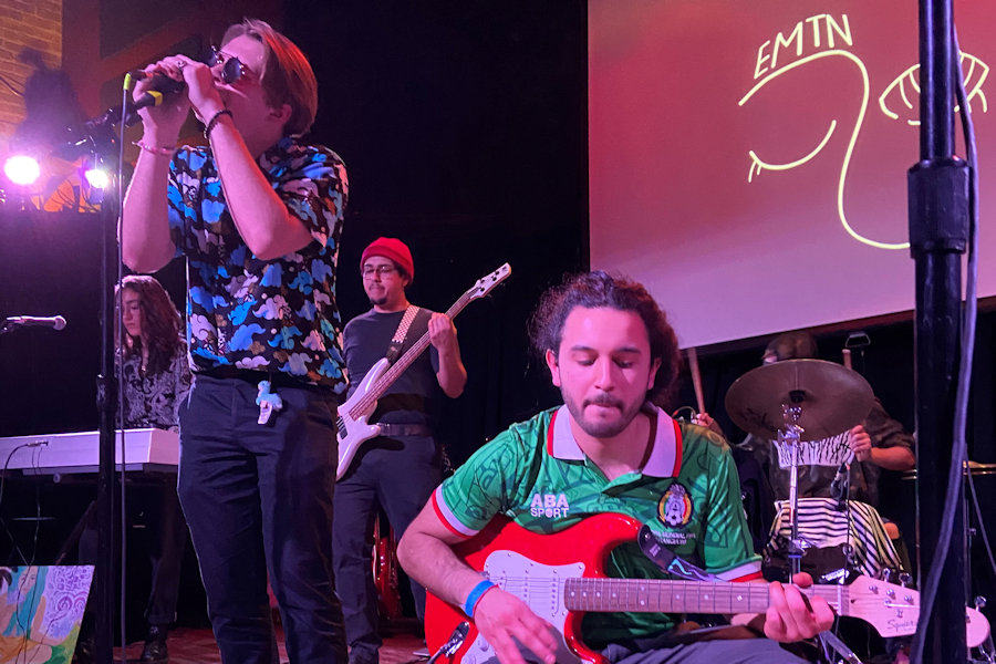 Franciso Perez performs with EMTN during the group’s second show at the High Noon Saloon in Madison.