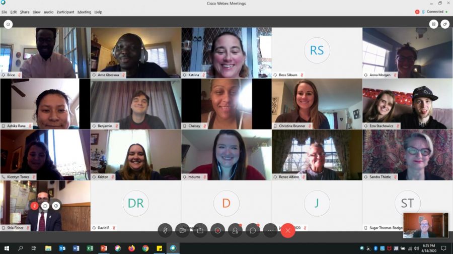 A screenshot shows the online NSLS induction ceremony.