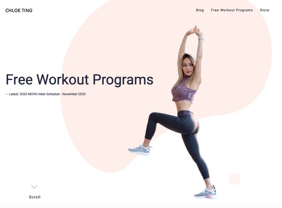 A free workout option are the exercise videos by Chloe Ting.