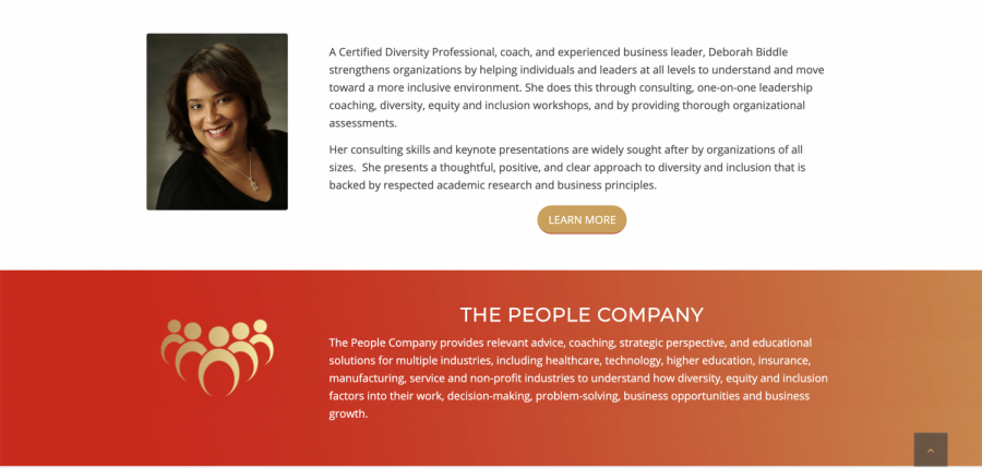 Deb Biddle, pictured above, founded The People Company to work with clients on diveristy, equity and inclusion.