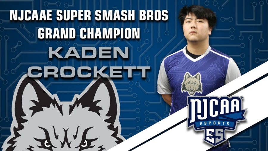 Kaden Crockett wins college’s first ESports title.