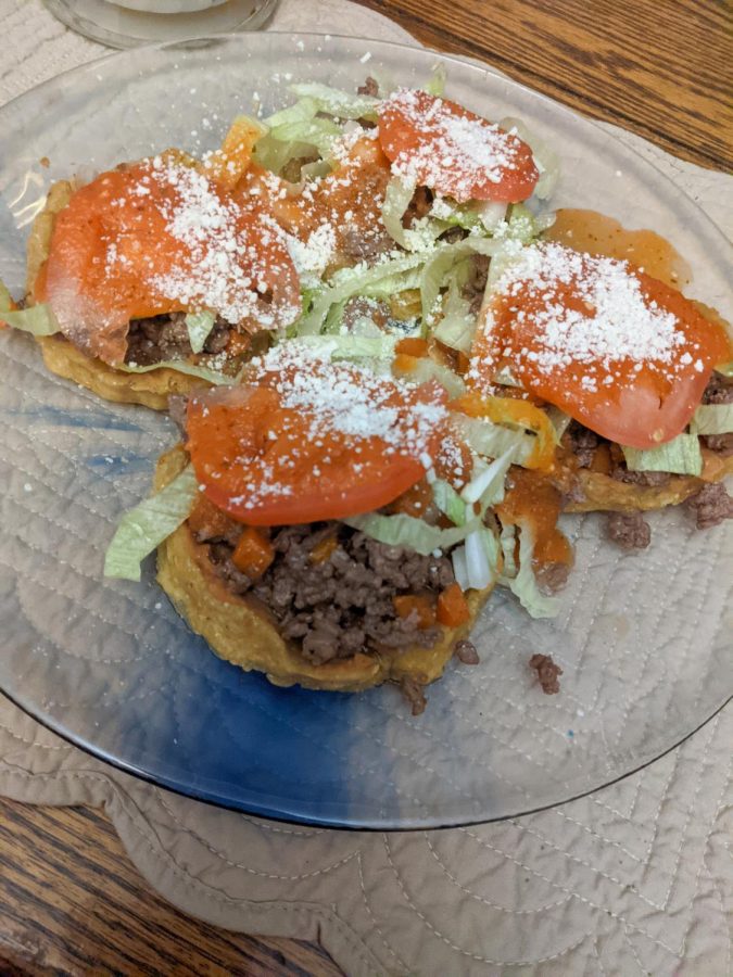 Savory sopitos served up on a plate.
