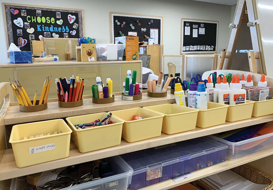 An arts and crafts room is one of the highlights of the new Early Learning Center at Madison College.