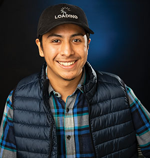 Ivan Becerril Gutierrez, the Clarion’s Design Director wearing his infamous loading hat.