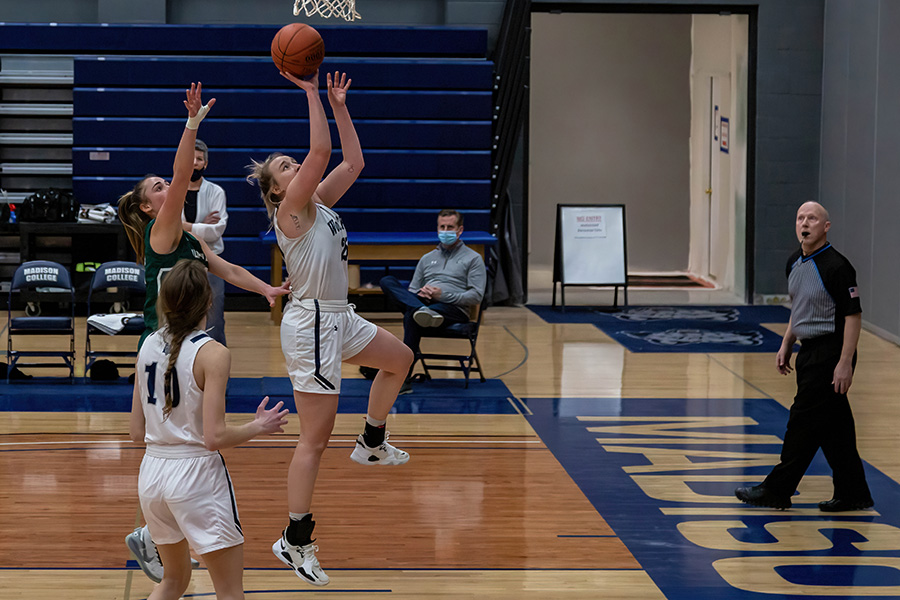 Madison College's Olivia Marron goes up for a basket during her team's win over College of DuPage on Feb. 10.