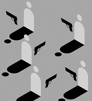 Illustration depicting guns