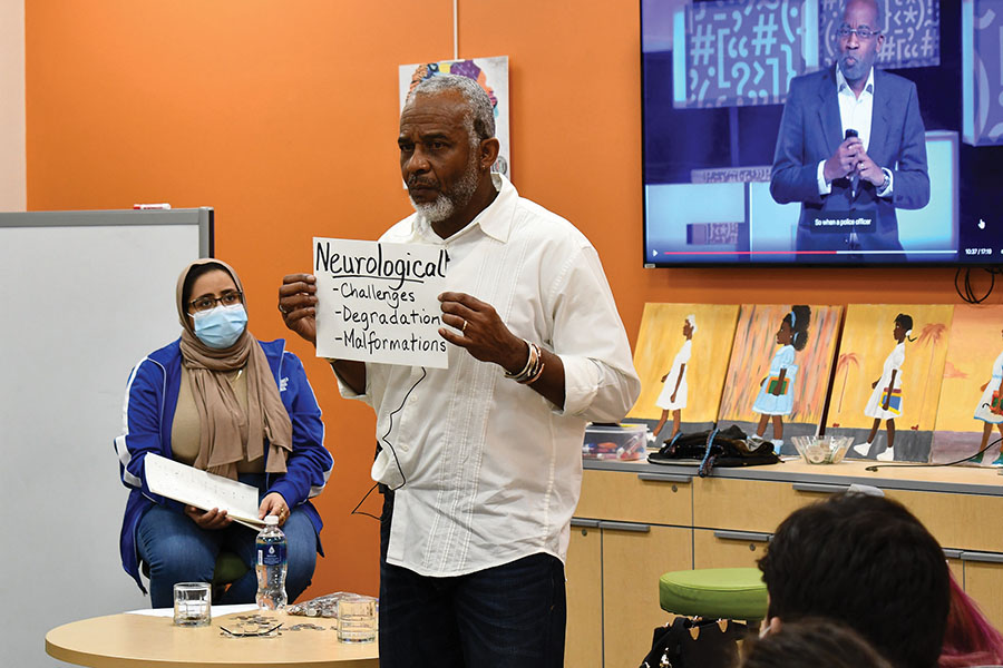 Dr. Al Felice speaks during a presentation in the Intercultural Exchange at Madison College on March 1.