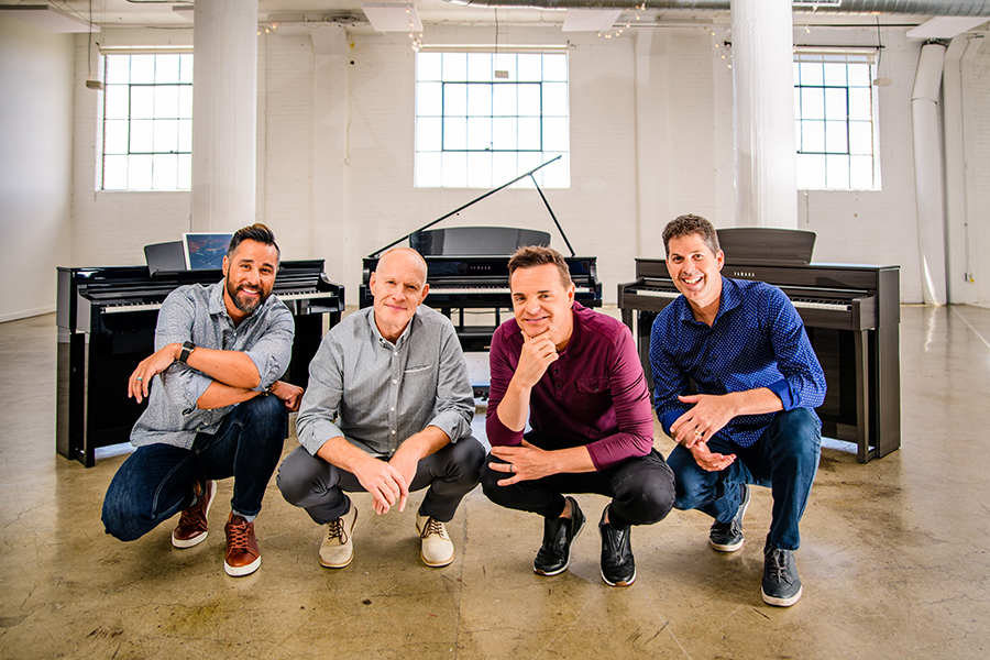 A publicity photo shows members of the group, The Piano Guys.