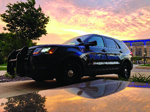 Photo provided to The Clarion A Public Safety Vehicle rests outside one of the parking areas at Madison College’s Truax Campus. Public Safety Officers are reporting a recent increase in reports of damage to vehicles in the college’s parking lots. If you hit someone’s vehicle you must report it.