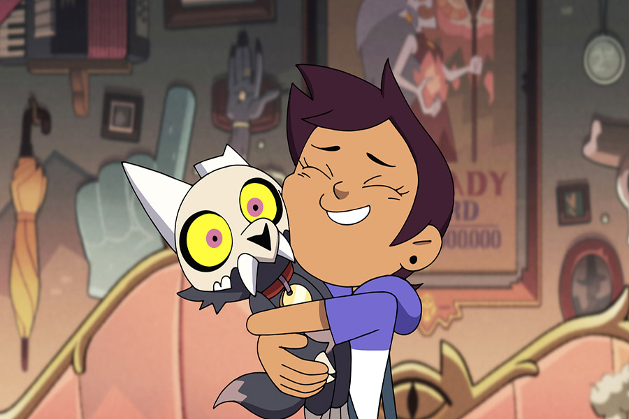 Luz (right, voiced by Sarah-Nicole Robles) and King (Alex Hirsch) in Disneys The Owl House.
