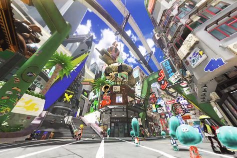 A screenshot of the game, “Splatoon 3,” shows the environment players can expect to experience.