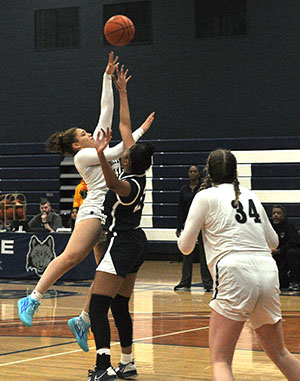 Madison Colleges Reyna Knox goes up for a shot during a recent home game.