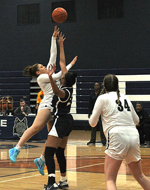 Madison College's Reyna Knox goes up for a shot during a recent home game.