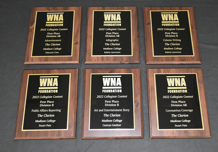 The Clarion won 19 awards in the Wisconsin Newspaper Association Foundation’s 2022 Better Collegiate Newspaper Contests, including six first-place awards.