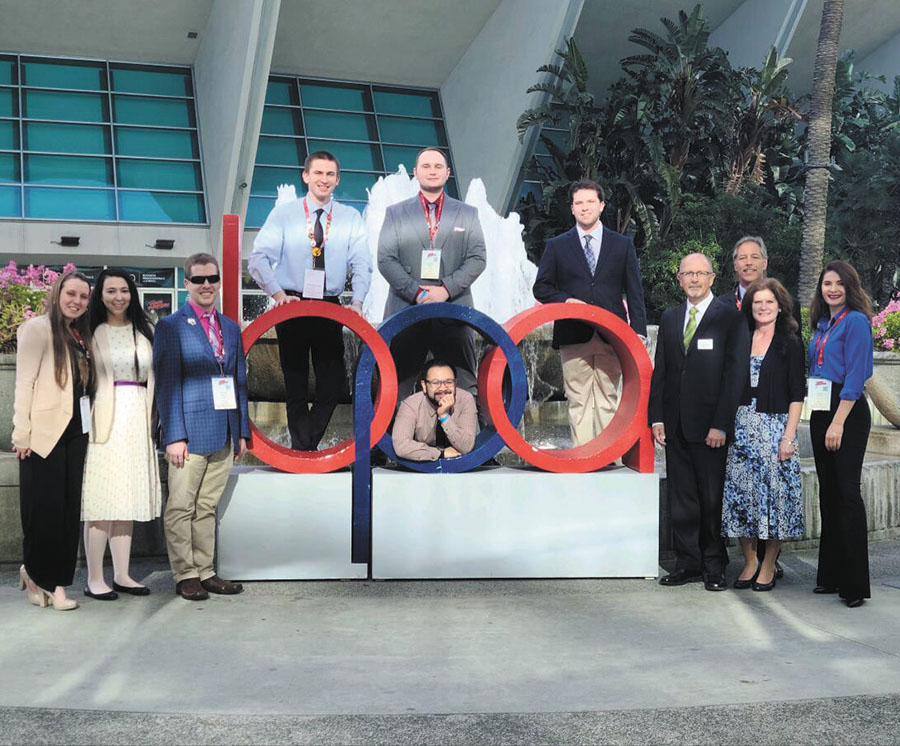 Members of the Madison College Chapter of Business Professionals of America who competed at the National Leadership Conference in Anaheim, California, pose for a group photo. Individuals and teams competed in several categories.