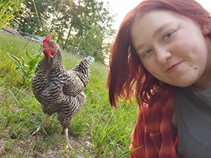 Maddie Thorman raises 13 chickens at her rural Johnson Creek home. While having fresh eggs is a benefit, Thorman said she simply enjoys raising them mostly as pets.